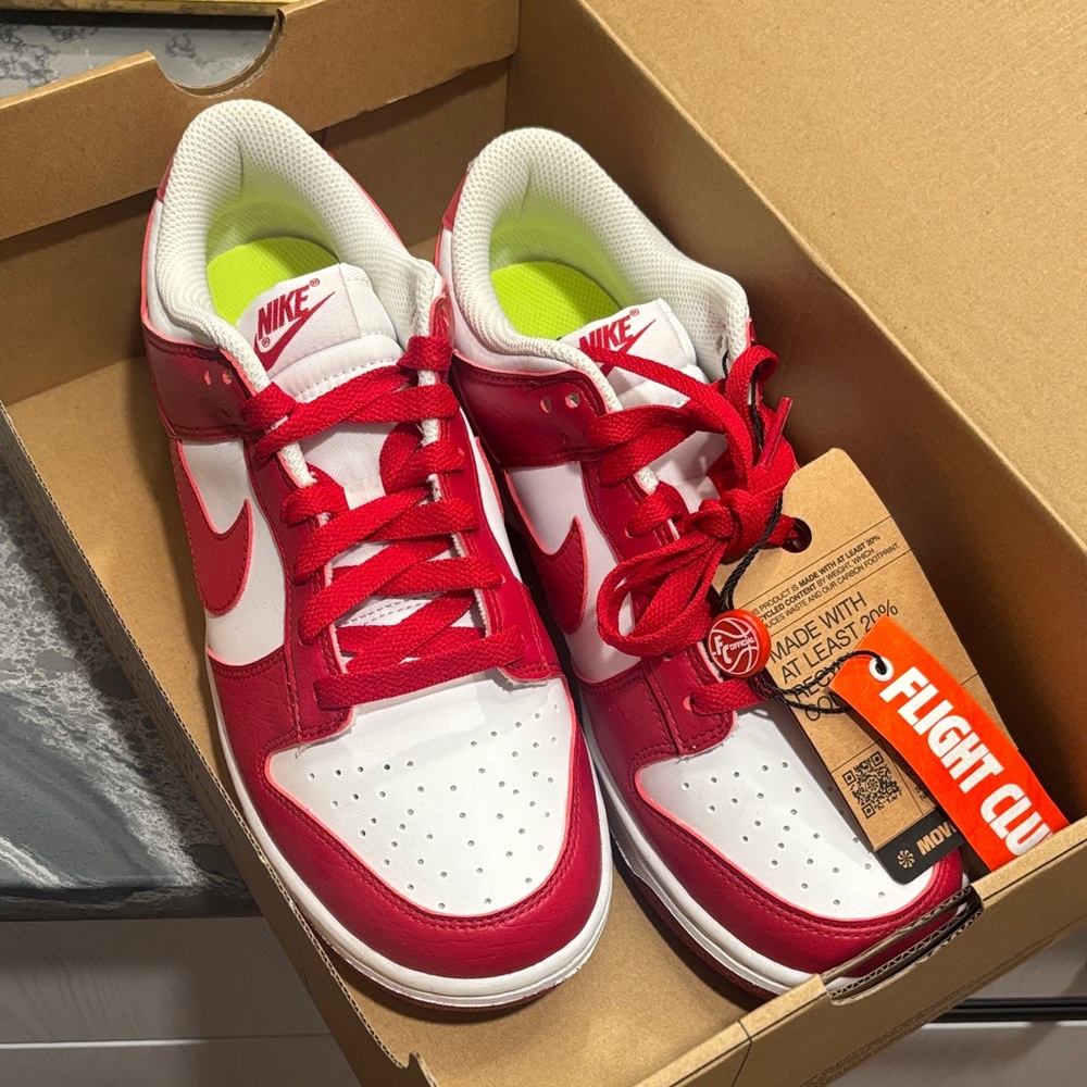 Nike Kids Red and White Sneakers